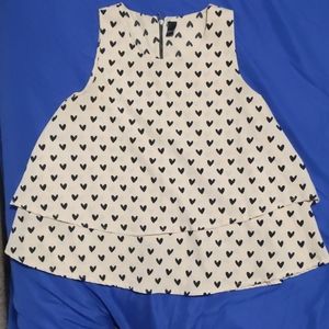 Great print beige layered top